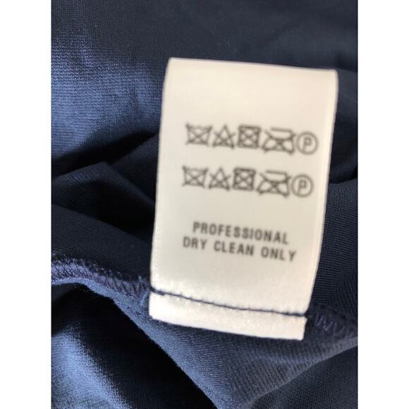 Aknvas Daani Dress Long Sleeve Ruched Draped Asymmetrical Hem Lapis Lazuli NWT 2 - Picture 9 of 11